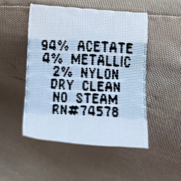 Cache’ Women’s Champagne Color Jacket w/Gold Metallic Thread & Bronze Beads Med - Picture 12 of 13